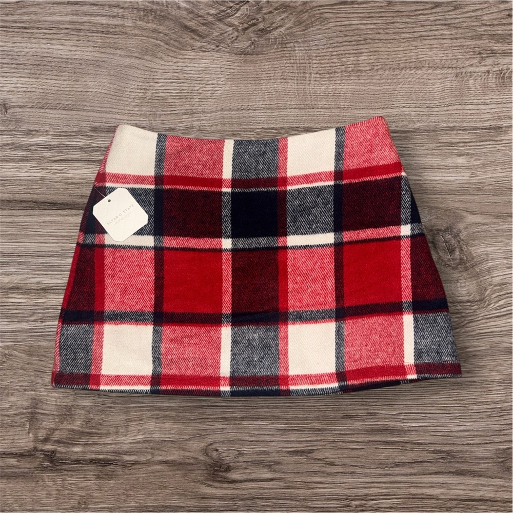Altar’d State Plaid Skort Size Small
